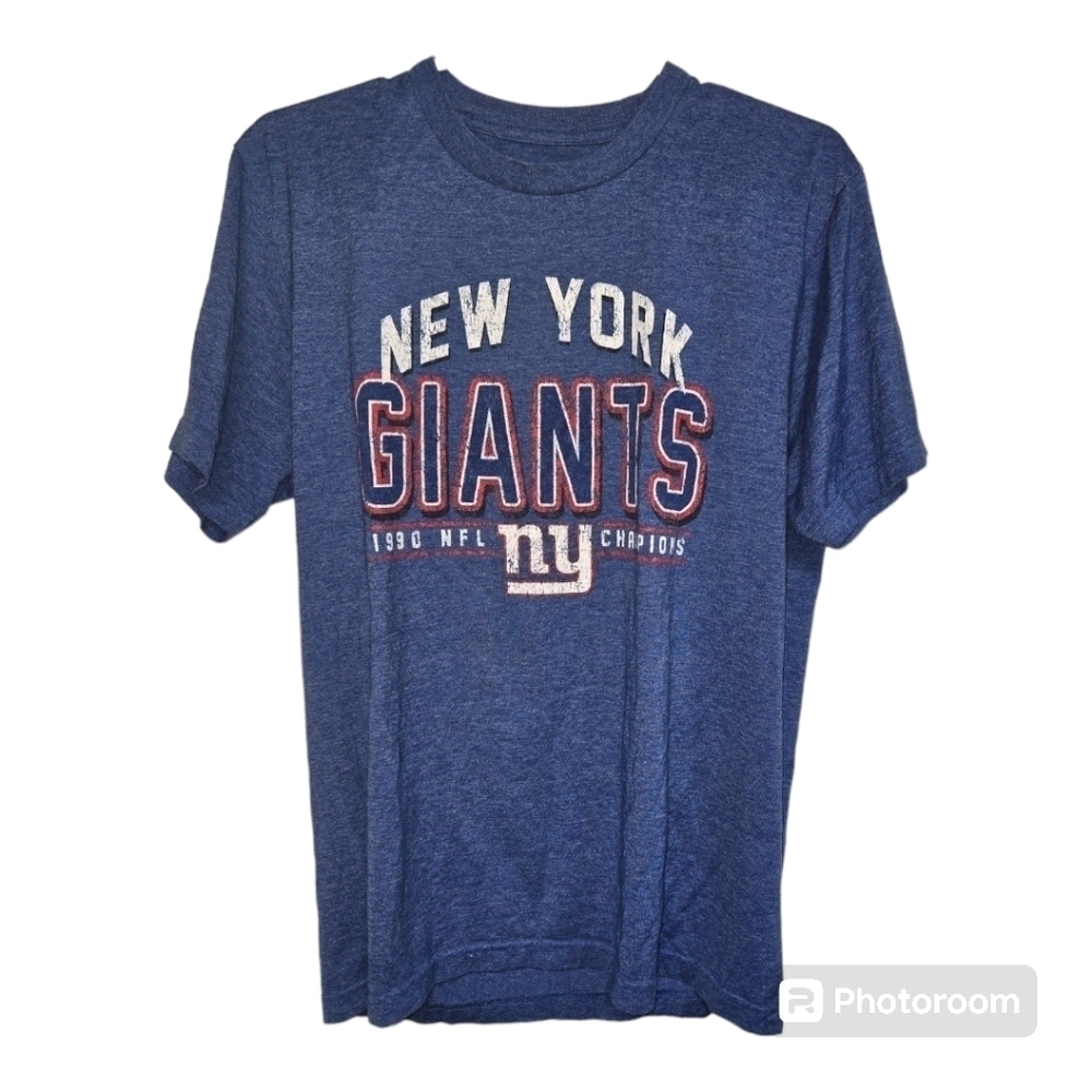 NY Giants 1990 Champions Tee NFL Team Apparel Medium Blue Shirt